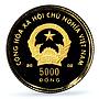 Vietnam 5000 dong Lunar Calendar Year of the Horse PR67 PCGS gold coin 2002