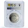 Iraq 1 dinar Hussein Iraqi Army Air Forces Plane Jet MS64 PCGS nickel coin 1981