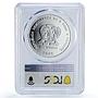 Sao Tome 1000 dobras Wildlife Butterfly Fauna Hologram PR66 PCGS Ag coin 1998