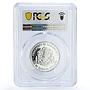 Sealand 10 dollars Prince Roy Jubilee Politics X#4.1 PR67 PCGS silver coin 1977
