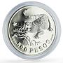 Colombia 500 pesos Conservation Wildlife Crocodile Fauna silver coin 1978