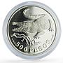 Colombia 500 pesos Conservation Wildlife Crocodile Fauna proof silver coin 1978