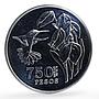 Colombia 750 pesos Conservation Wildlife Hummingbird Fauna silver coin 1978
