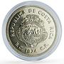Costa Rica 100 colones Conservation Wildlife Manatee Fauna silver coin 1974