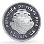 Costa Rica 100 colones Conservation Manatee Fauna proof silver coin 1974