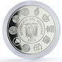 Ecuador 25000 sucres Two Worlds Encounter Balsa Ship Clipper silver coin 2002