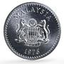 Malaysia 15 ringgit Conservation Wildlife Gaur Bull Fauna silver coin 1976