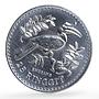 Malaysia 25 ringgit Conservation Wildlife Hornbill Bird Fauna silver coin 1976