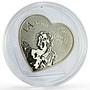 Cameroon 1000 francs Heart of Love Angel Cupid Hologram silver coin 2013