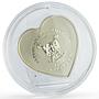 Cameroon 1000 francs Heart of Love Angel Cupid Hologram silver coin 2013