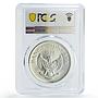 Indonesia 2000 rupiah Conservation Javan Tiger Fauna MS64 PCGS silver coin 1974