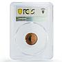 Mauritius 1 cent Republic Coinage Queen Elizabeth PR67 PCGS bronze coin 1971