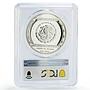Mexico 5 pesos Precolombina Palma Con Cocodrilo PR63 PCGS silver coin 1993