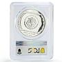 Mexico 5 pesos Precolombina Carita Sonriente Statue PR67 PCGS silver coin 1993