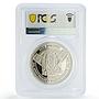 Tanzania 2000 shillings Olympics Boxing Piefort X#P1 SP68 PCGS silver coin 1996