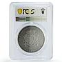 Congo 1000 francs African Ounce Wildlife Stork Bird SP70 PCGS silver coin 2019