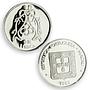 China Macau 1 pataca 1 yuan Portugal Coinage RESTRIKE PR69 PCGS silver coin 1985