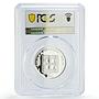 China Macau 5 pataca 5 yuan Portugal Coinage RESTRIKE PR69 PCGS silver coin 1985