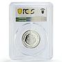 Costa Rica 300 colones Revolutionary Juan Santamaria PR67 PCGS silver coin 1981