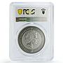 Ghana 5 cedis African Ounce Wildlife Crane Bird Fauna SP70 PCGS silver coin 2017