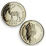 Mauritius 1/2 rupee Republic Coinage Queen Elizabeth PR66 PCGS CuNi coin 1971