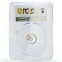 South Africa 2 1/2 cents Conservation Owl Bird Fauna PR68 PCGS silver coin 2004