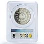 Angola 500 kwanzas National Bank Foundation Armed Men PR62 PCGS silver coin 1991