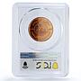 Kurdistan 100000 dinars Saladin Politics PATTERN TRIAL X#6 PCGS copper coin 2006