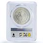 Mexico 1 onza Libertad Angel of Independence MS66 PCGS silver coin 1988