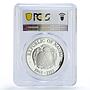 Nauru 10 dollars Independence 25th Anniversary KM-1 PR69 PCGS silver coin 1993