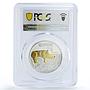 Ukraine 5 hryvnias Fauna Cultural Monuments Boar Gilt PR69 PCGS silver coin 2018