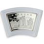 China 10 yuan Lunar Calendar Year of the Horse Fan Shape proof silver coin 2002