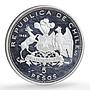 Chile 5 pesos Naval Academy 150th Anniversary Arturo Prat proof silver coin 1968