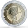 Lithuania 10 litu Vilnius Cathedrals Churches Architecture proof CuNi coin 1998