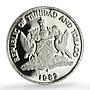 Trinidad Tobago 10 cents Independence Anniversary Hummingbird PR Ag coin 1982