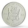 Zambia 5000 kwacha African Wildlife Elephant Fauna Matte silver coin 2000