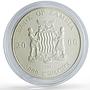 Zambia 5000 kwacha African Wildlife Elephant Fauna Matte silver coin 2000