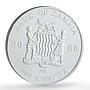 Zambia 5000 kwacha African Wildlife Elephant Fauna Matte silver coin 2000