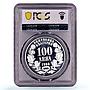 Bulgaria 100 leva Parliament Building Politics KM-231 PR66 PCGS silver coin 1993