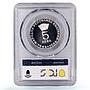 Bulgaria 5 leva Republic 20th Anniversary Dimitrov PR67 PCGS silver coin 1964