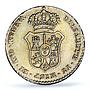 Spain Queen Isabella II Proclamation Medal "2 Reales" MS63 PCGS silver 1833