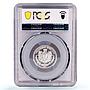 Montenegro 1 perper King Nicholas I Coinage KM-14 AU53 PCGS silver coin 1912