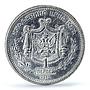 Montenegro 1 perper King Nicholas I Coinage KM-14 AU53 PCGS silver coin 1912