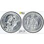 Montenegro 1 perper King Nicholas I Coinage KM-14 AU55 PCGS silver coin 1914