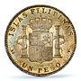 Philippines 1 peso Spanish Coinage Child Alfonso XIII AU55 PCGS silver coin 1897