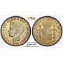 Philippines 1 peso Spanish Coinage Child Alfonso XIII AU55 PCGS silver coin 1897