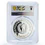 Bulgaria 25 leva Football World Cup KM-156.1 w/ Date PR68 PCGS silver coin 1986