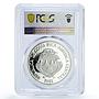 Costa Rica 250 colones Conservation Jaguar Cat Fauna PR66 PCGS silver coin 1982