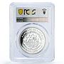 Liberia 10 dollars President Sun Yat Sen Politics PR68 PCGS silver coin 1995