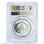 Mongolia 500 togrog Lunar Calendar Rabbit Year Gilt PR70 PCGS silver coin 1999
